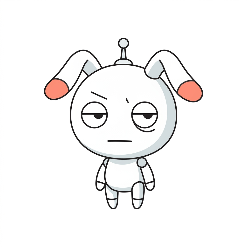 Dori mascot looking grumpy at repeated prompts